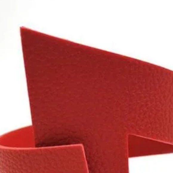 NWOT Red Leather Punk Style Bracelet - Picture 3 of 5